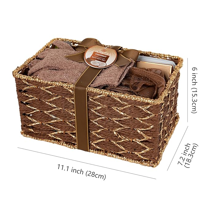 35 Pcs Coconut Vanilla Spa Gift Basket for Women & Men, Face Skin Care Set, Bath & Body Set, Self Care Pamper Kit, Diffuser, Bath Bomb, Birthday, Christmas, Valentines, Mother Day, Anniversary