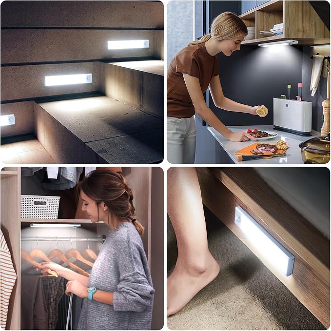 6 Pack Under Cabinet Lights Wireless, 32 LED Motion Sensor Light Indoor