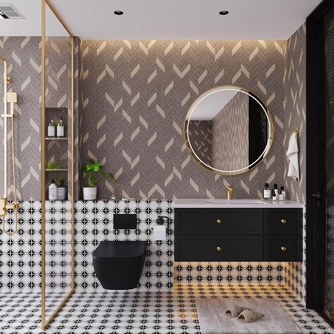 BOMENG Herringbone Peel & Stick Wallpaper