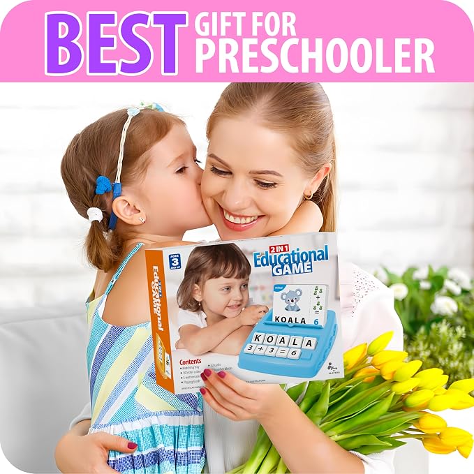 Yolscue Montessori Matching Letter Games,Educational Toys for 3-8 Year Olds Boys Girls,Alphabet Learning Toys for Kids Ages 3-8 Years,Birthday Party Gifts for 3-8 Year Olds Boys Girls(Pink)