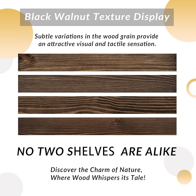 60 Inch Floating Shelves, 8-Inch Deep High-End Solid Wood Long Floating Shelves