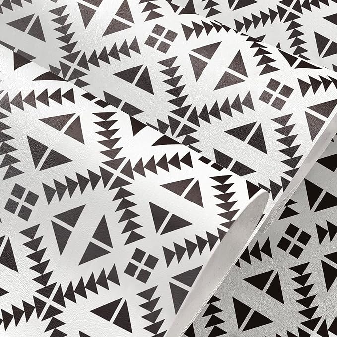 Jeweluck Black and White Peel and Stick Wallpaper Black and White Removable