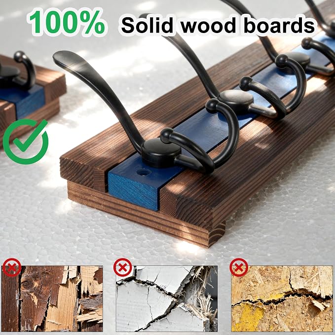SKOLOO Rustic Wall Mounted Coat Rack