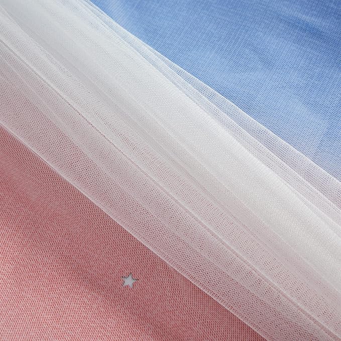 XiDi Curtains for Bedroom Decor, Rainbow PinkGreyBlue-34-90