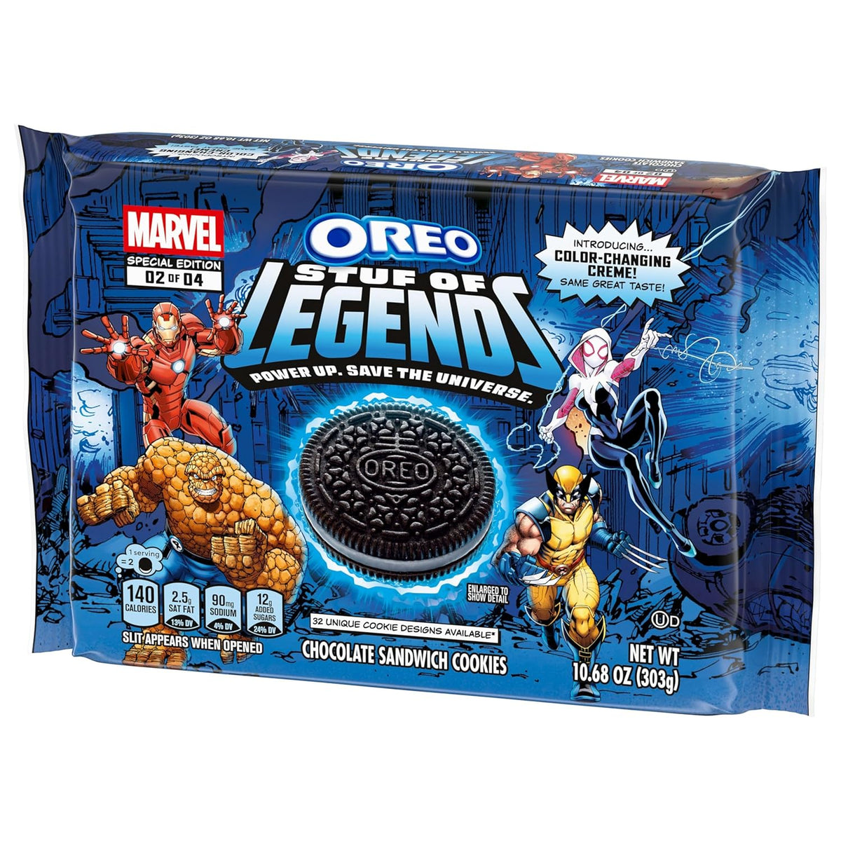 MARVEL OREO Stuf of Legends Chocolate Sandwich Cookies, Special Edition, 10.68 oz