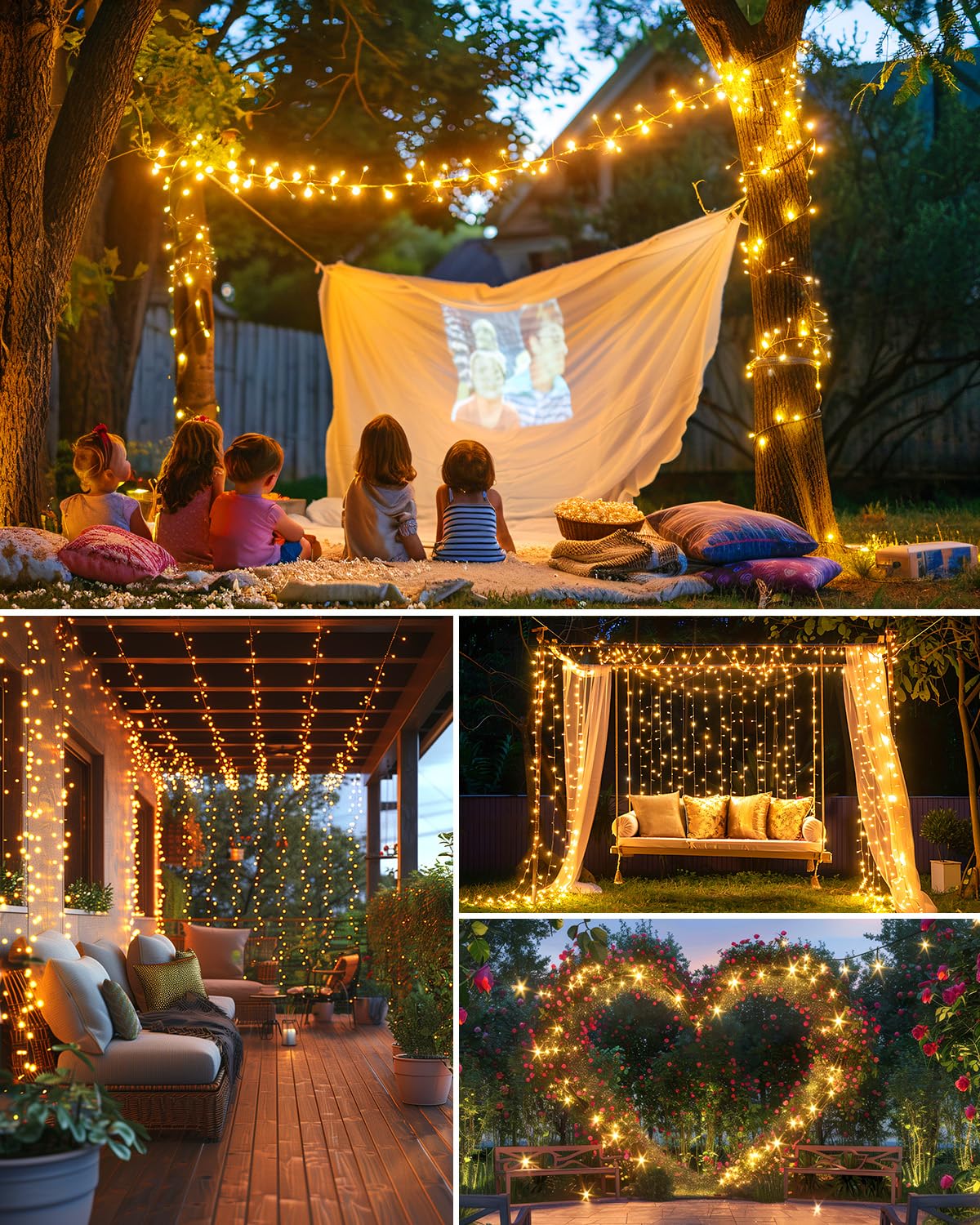 Brightown Solar String Lights for Outside – 19.6 ft, 240 LEDs, 8 Modes, IP65 Waterproof
