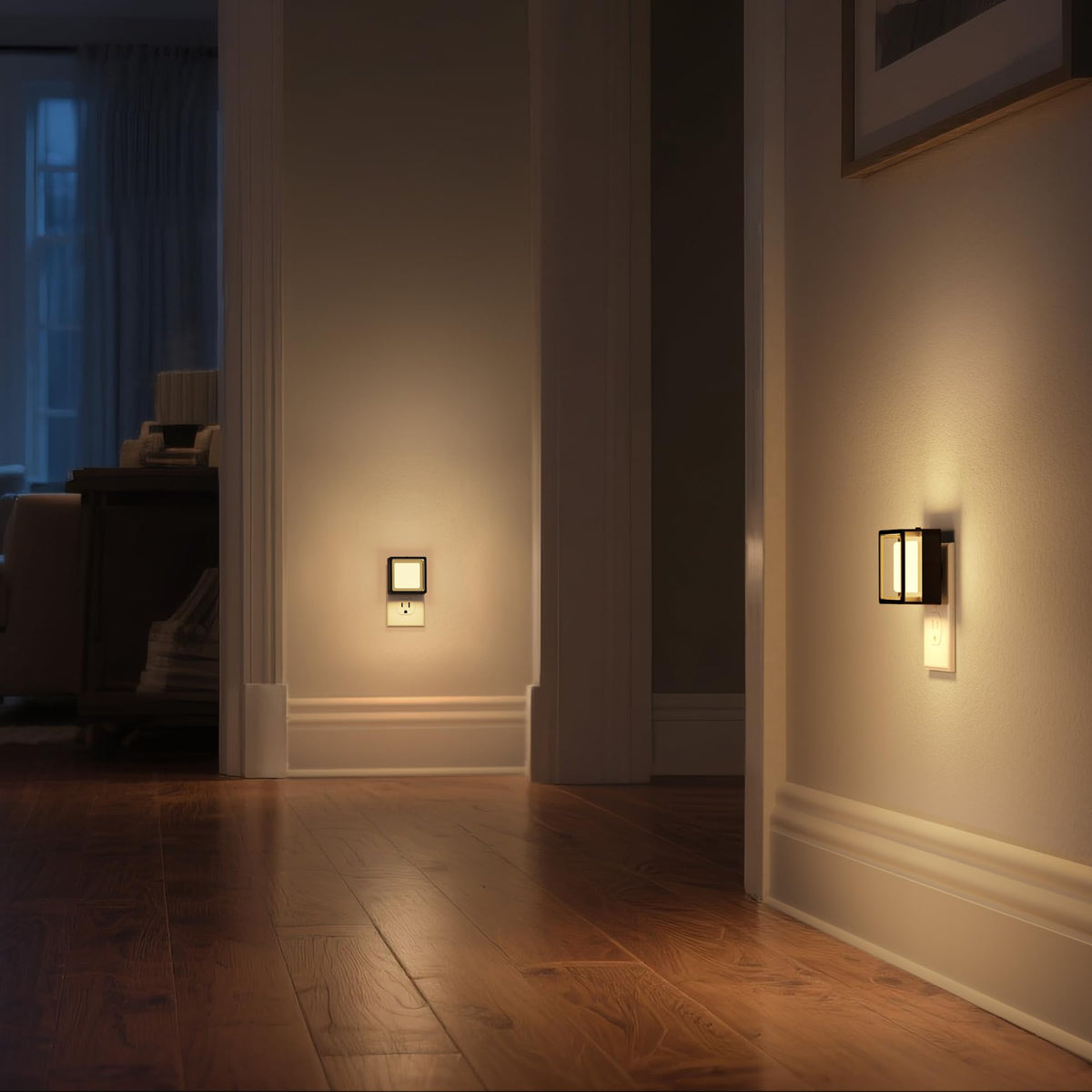 DORESshop LED Night Light 2-Pack with Dusk-to-Dawn Sensor, Dimmable 0-60lm, 3CCT – Plug-in Wall Lights