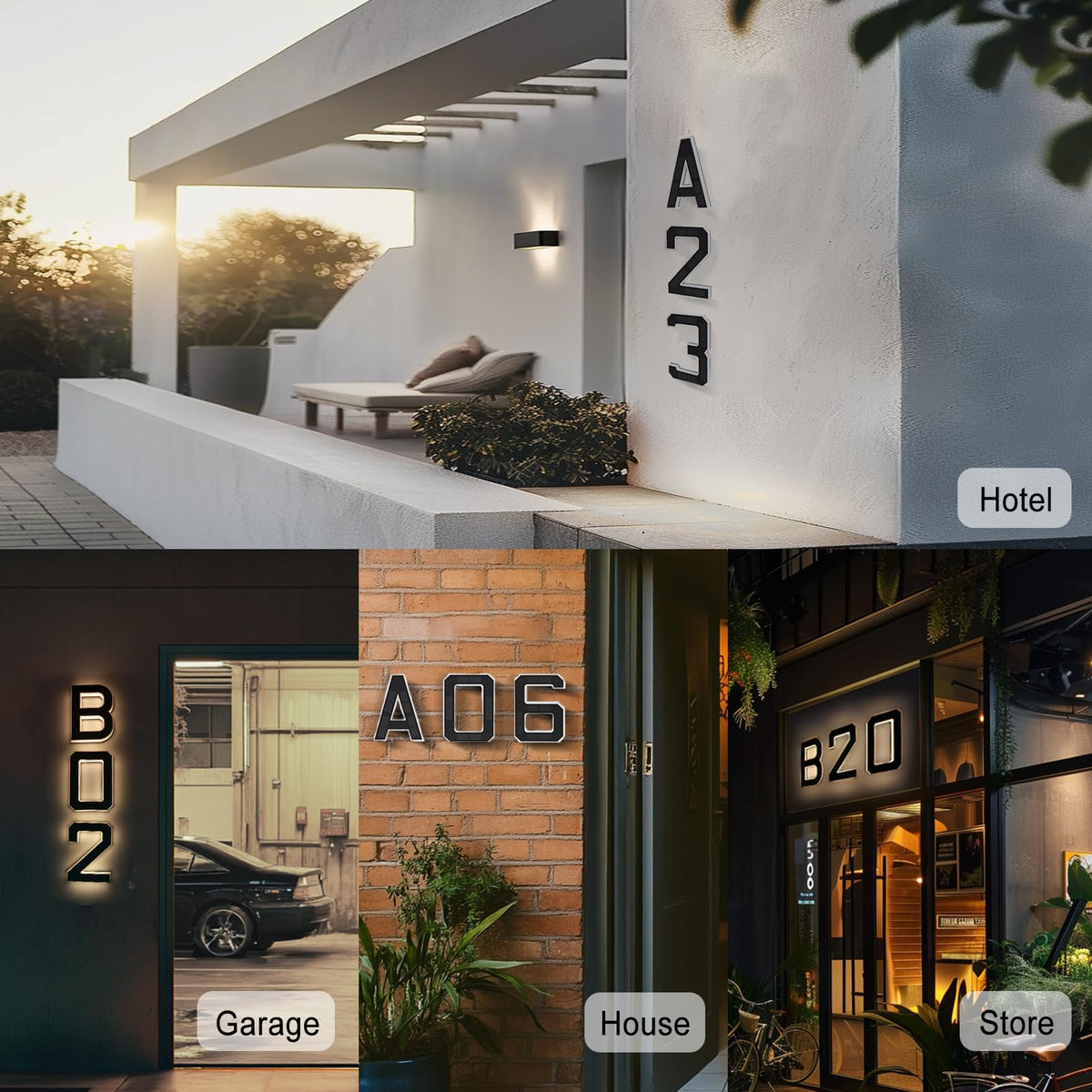 ISUNMEA 9-Inch Solar Lighted House Numbers – Waterproof LED Address Sign