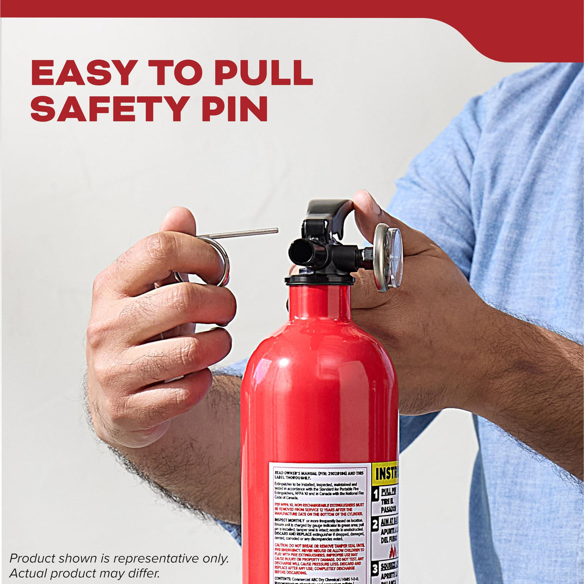 Kidde Basic Fire Extinguisher 5BC | Home & Office Safety, UL Listed