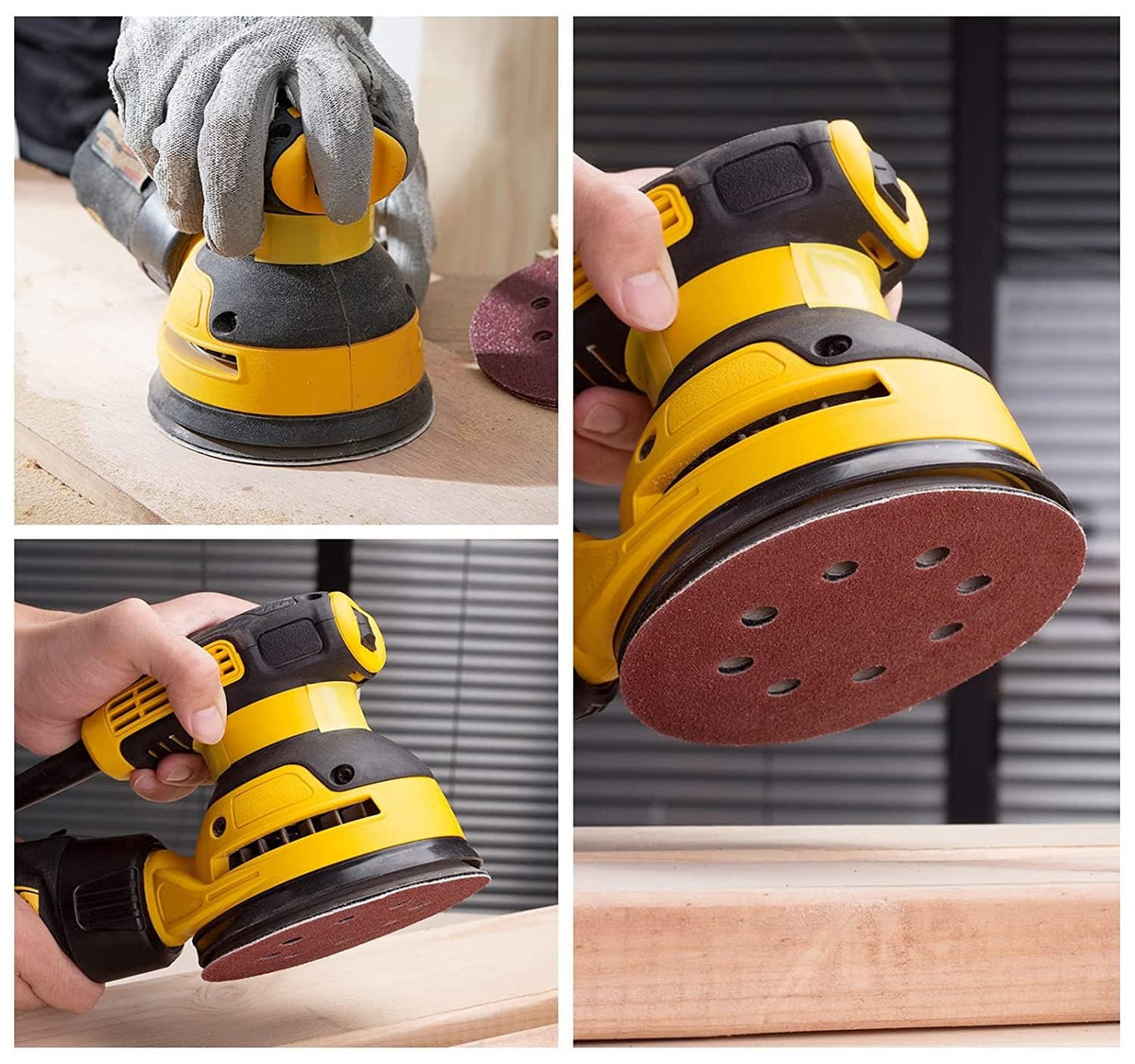 POTUINOM 100 PCS 5 Inch Sanding Discs 1000 Grit – 8-Hole Hook & Loop for Random Orbital Sander