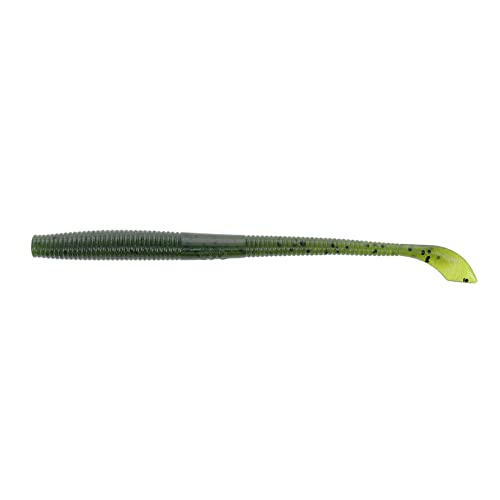 Gary Yamamoto 5" Kut Tail Worm - Realistic Easy-to-Use Soft Plastic Fishing Lure Baits - 10 Pack - style: Watermelon Pepper