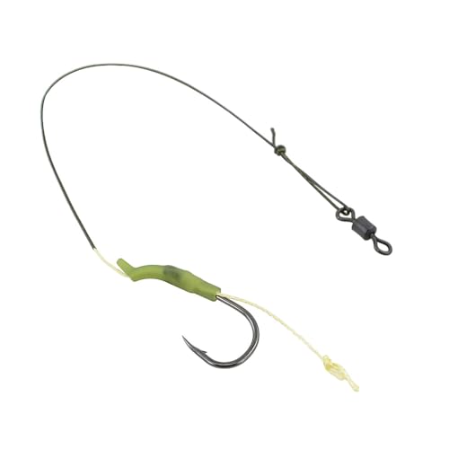 4 Sets Carp Fishing Hair Rigs Curved Carp Hooks with Bait Rig Stops for Floating Fishing Pellets Meat Corn Line - size: 2#