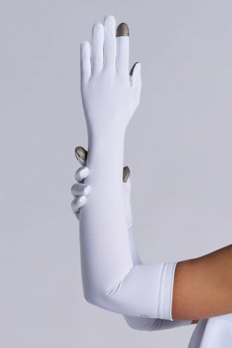 Coolibar Long Full Finger UV Sun Gloves - UPF 50+ Sun Protection - Culebra - color: White, size: X-Large