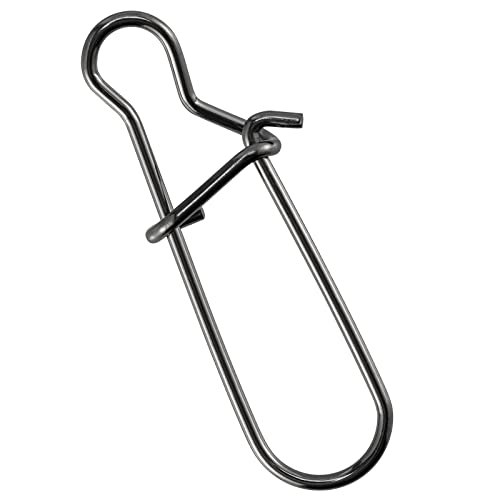Dr.Fish 100 Pack Duo Lock Fishing Snaps Stainless Steel 26-220LB Lure Snaps Freshwater Saltwater Quick Change Speed Fishing Line Weights Clips - size: #4-77LB-100 Pack
