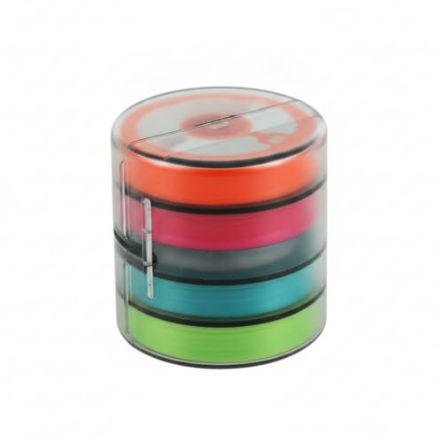Fishing Line Storage Box, Multi-Axis Spool Organizer for Tackle Management, PP Plastic Container (1 PC) - size: 2.44 x 2.44 x 2.44 in