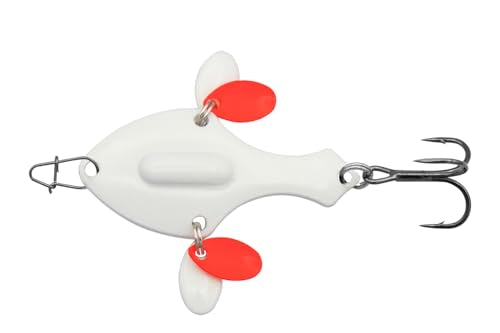 Eurotackle Spade Blade Flutter Rattle Spoon - color: Albiglow (Glow), size: 1/16oz (1")