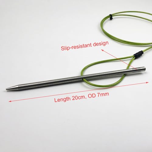 COOLHOOD Stringer Fish Holder for Diving Quick Handspear Fish Needle Hook Stringer with Clip Stainless Steel - color: 120cm
