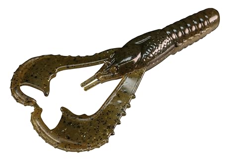 Lunker City Fishing Karate Craw 3" or 4" Soft Plastic Crawfish Bass Lure Open Claws Bait, 7 Per Bag, Made in The USA - color: #58 Natural Craw, size: 4"