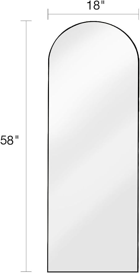 DMWOODFL 58"x18" Arched Full Length Mirror