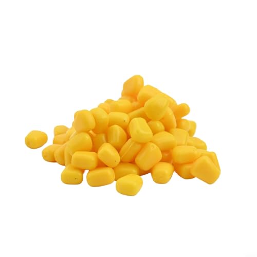 100pcs Soft Silicone Fake Corns Fishing Lures Artificial Floating Maize Bait for Carp Crucian Grass Carp Freshwater Sea Fishing
