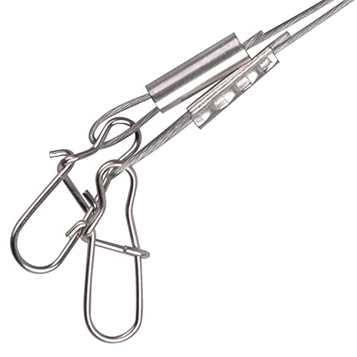 Carolina Saltwater Rigs, 8pcs Flounder Fishing Rigs, Stainless Steel Wire Leader with Egg Sinker Weights, Swivel Snaps for Catfish Grouper Drum Redfish Bottom Surf Fishing - size: 1/2oz-8pcs