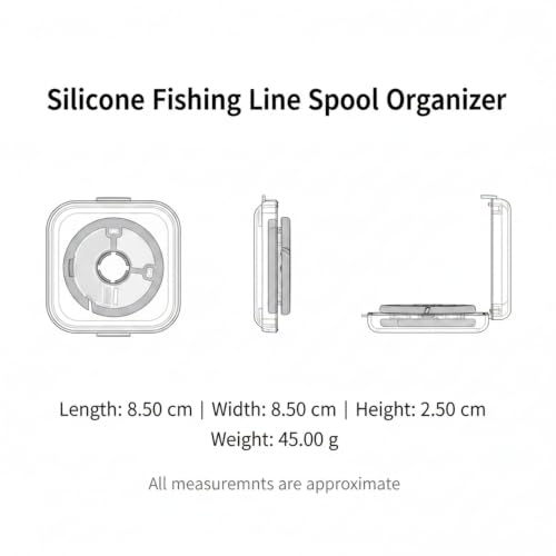 Silicone Fishing Line Spool Organizer, Compact Tackle Box Insert for Main Line Storage, Portable Gear Keeper (1 Pack)