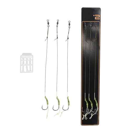 4 Sets Carp Fishing Hair Rigs Curved Carp Hooks with Bait Rig Stops for Floating Fishing Pellets Meat Corn Line - size: 2#