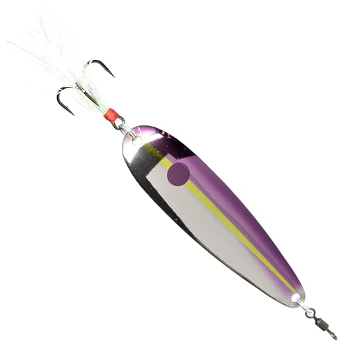 Nichols Lures Lake Fork Flutter Spoon - color: Purple Threadfin, size: 4"/3/4 oz