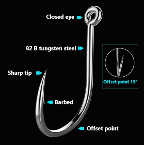 AMHDV 200pcs/pack Circle Fishing Hooks Super Strong Octopus Barb Fishing Hook for Freshwater Saltwater - size: 200pcs-10#