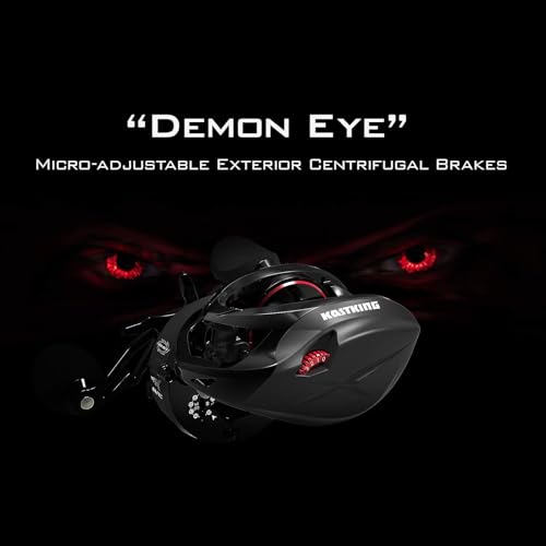 KastKing Speed Demon Elite Fishing Reel, World's Fastest 10.5:1 Gear Ratio/Deadbolt Baitcasting Reel, 10+1 Shielded Stainless Steel BB, CNC Lightweight Aluminum Frame, Available in Skipping Version - color: High Speed- 10.5:1- Left