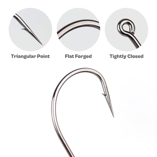 Weedless Swimbait Hooks with Screw Lock & Bait Stopper- 1/0 2/0 3/0 4/0 5/0 6/0 7/0 Sizes Worms Hooks for Bass Fishing - size: 1/0 - 40Pack