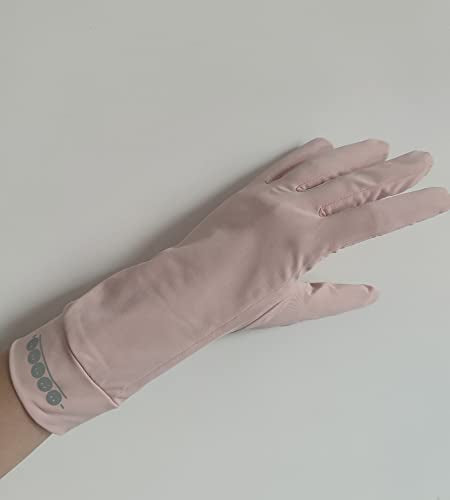 Women's UPF 50+ Sun UV Protection Driving Gloves (for S-M Hands) - color: Pink