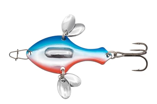 Eurotackle Spade Blade Flutter Rattle Spoon - color: Blue Chrome, size: 1/4oz (1.5")