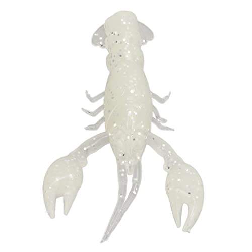 10PC Soft Fishing Lure Crawdad Bait Creature Baits Fishing Lure Set Bass Fishing Lures Soft Plastic Fishing Lures PVC Shrimp Artificial Soft Lure Baits Crawfish Bait Shrimp - color: Luminous