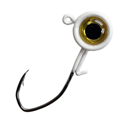 Crappie Jigs,20Pcs Crappie Jig Heads Fishing Jigs for Bass Fishing 1/32oz,1/16oz,1/8oz - color: White, size: 1/32oz