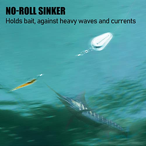 Dr.Fish 5 Pack No Roll Sinker Lead Fishing Weights Freshwater Catfish Sinkers Flat Coin Disc Weights Bank River Surf Fishing Saltwater - size: 3oz-5 Pack