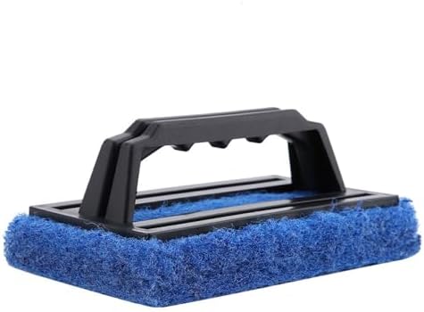 5.7inch Aquarium Scraper Plastic Brush No Dead Angles Design Glass Cleaner Tool with Ergonomic Handle for Fish Tank Maintenance