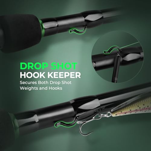 KastKing Zephyr Dual Tip Fishing Rod, Lightweight KastFlex IM6 Graphite Spinning & Casting Rod with Zirconium Oxide Ring Guides, Hook Keeper, EVA Grip, PTS Power Transition System - size: 6'2"-ML/M-Fast(2 Pcs+ Extra Tip), style: Casting