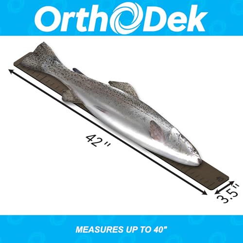 40" Fish Ruler for Boats, Laser Engraved Peel and Stick EVA Foam Fish Measuring Board, Fishing Measurement Tape for Fishing Boats, Yachts, Kayaks (Teak) - color: Teak