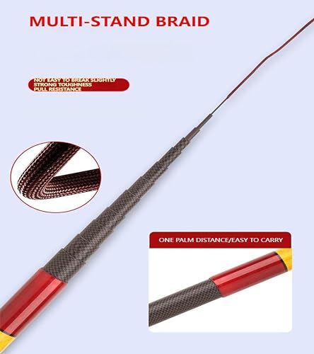 Carbon Fiber Tenkara Fishing Rod Kit Bank Poles for Catfishing All Waters - size: 8.8FT-2.7m kit