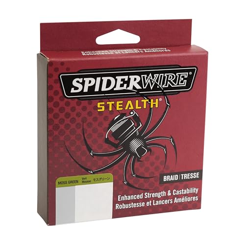 SpiderWire Stealth Braid Fishing Line - color: Moss Green, size: 200yd, style: 8lb Break Strength