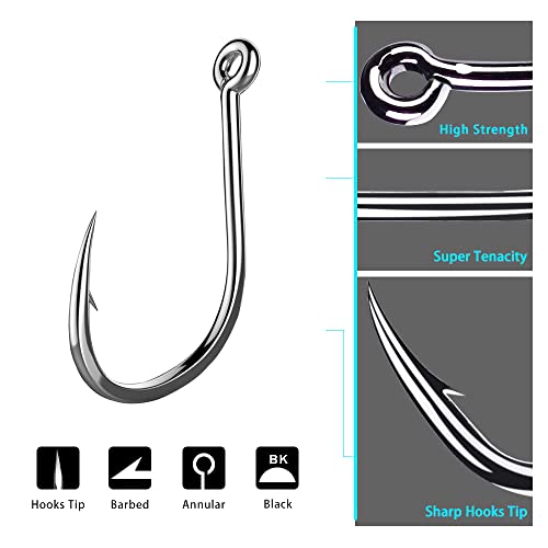 AMHDV 200pcs/pack Circle Fishing Hooks Super Strong Octopus Barb Fishing Hook for Freshwater Saltwater - size: 200pcs-10#