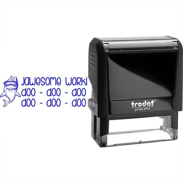 Custom Self-Inking Stamps | 49 Designs | Fun Phrases | Grading Made Easy | Classroom & Library Stamps (Jawesome Work, Xtra Large)