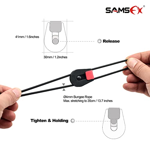 SAMSFX Fishing Rods Belt Stretchy Wrap Pole Straps Elastic Cable Ties for Casting, Spinning & Fly Rods - color: 4pcs, Black & Red