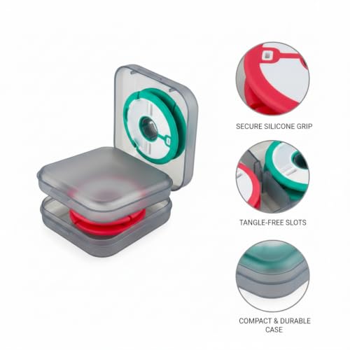 Silicone Fishing Line Spool Organizer, Compact Tackle Box Insert for Main Line Storage, Portable Gear Keeper (1 Pack)