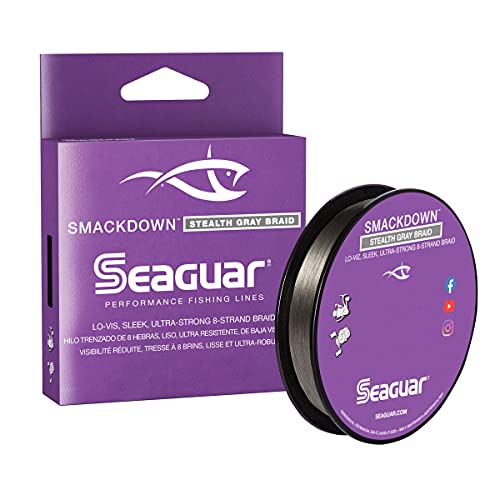 Seaguar Smackdown Low Visibility Braided Fishing Line, Stealth Gray, Multiple Sizes - size: 40lbs/150yds