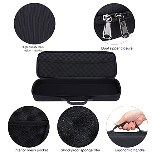 EVA Hard Shell Fishing Rod Case Fishing Gear Storage Bag Fishing Pole Protector with Double Zippers Sponge Padding for Rods Reels Boat Accessories