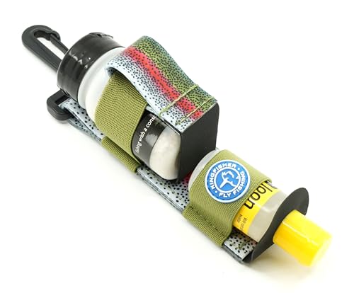 Loon Outdoors Aquel and Easy Dry Dry Fly Floatant with Kingfisher Combo Holder - color: Rainbow Trout