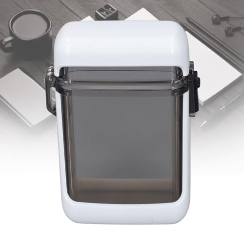 Fockety Waterproof ID Card Badge Holder Case, Clear Vertical Badge Holder, Heavy Duty Waterproof Sports Case, Waterproof Card Holder with Lanyard for Swimming, Credit Cards, Money (White) - color: White