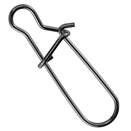 Dr.Fish 100 Pack Duo Lock Fishing Snaps Stainless Steel 26-220LB Lure Snaps Freshwater Saltwater Quick Change Speed Fishing Line Weights Clips - size: #1-40LB-100 Pack